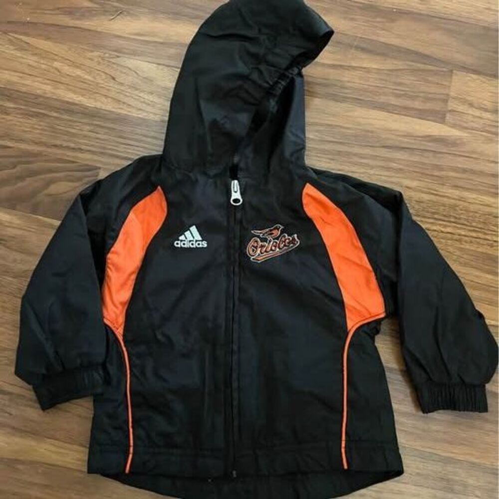 Adidas Baltimore Orioles Hooded Windbreaker Jacket 18 Months